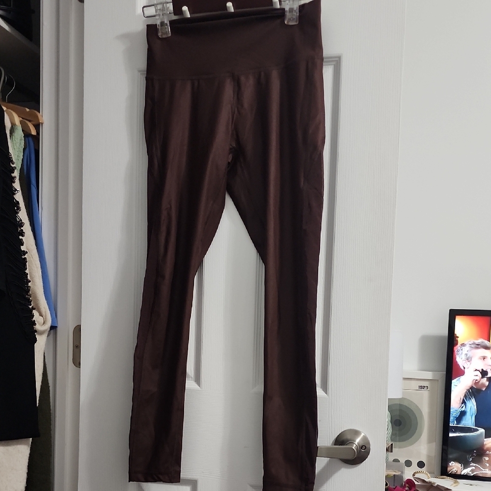 Adidas Stella McCartney Climalite High Rise Chocolate Brown Leggings